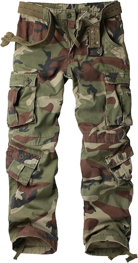 Men's BDU Casual Military Pants, Tactical Wild Army Combat ACU Rip Stop Camo Cargo Work Pants Tro... | Amazon (US)