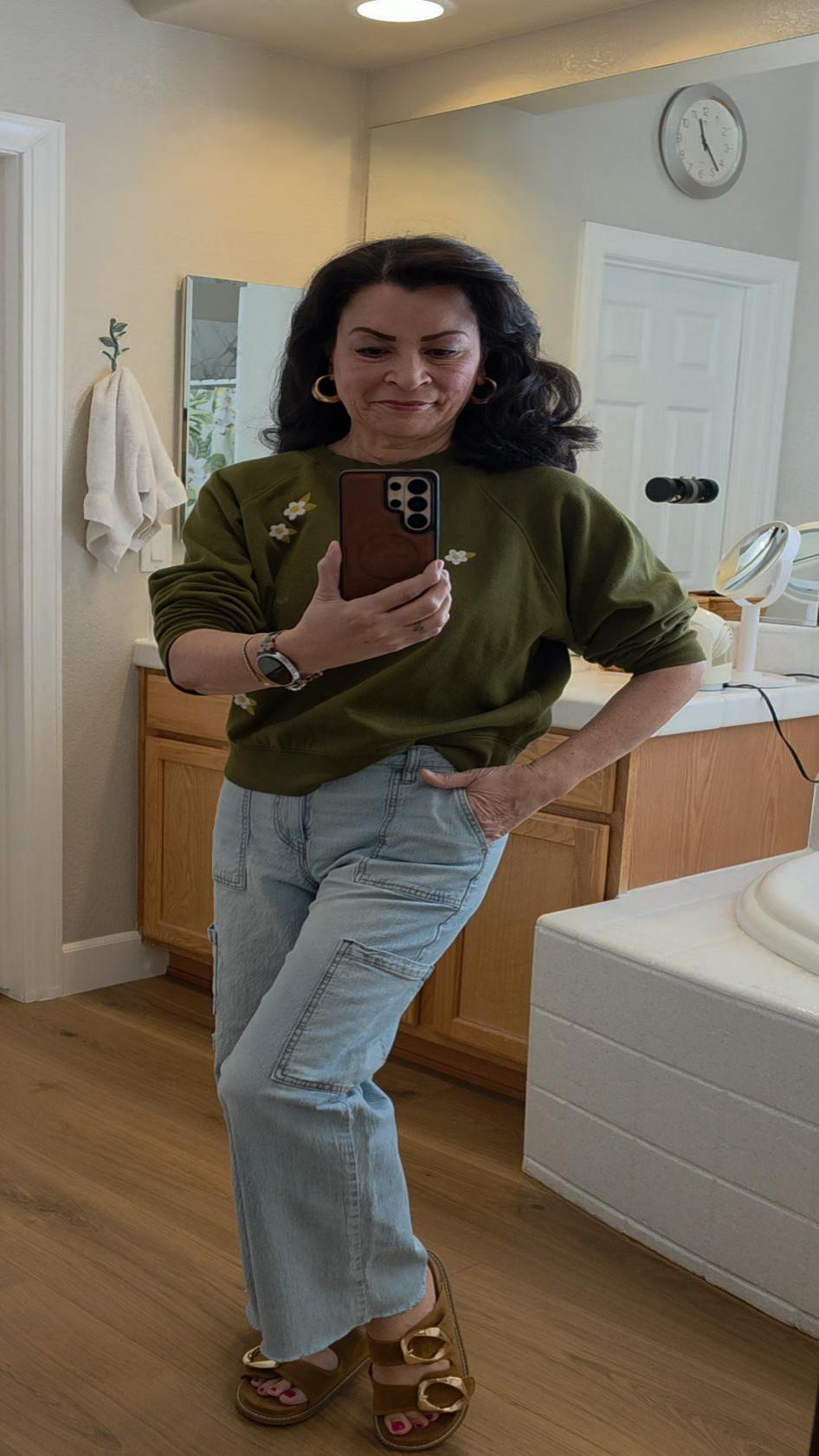 Comfy outfit today🥰 I'm loving these sandals from Target and of course the viral cargo pants from Walmart!#over40fashion #affordablefashion

#LTKMothersDay #LTKOver40 #LTKSaleAlert