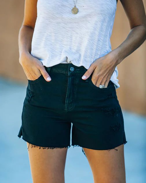 Pixie High Rise Distressed Denim Shorts - FINAL SALE | VICI Collection