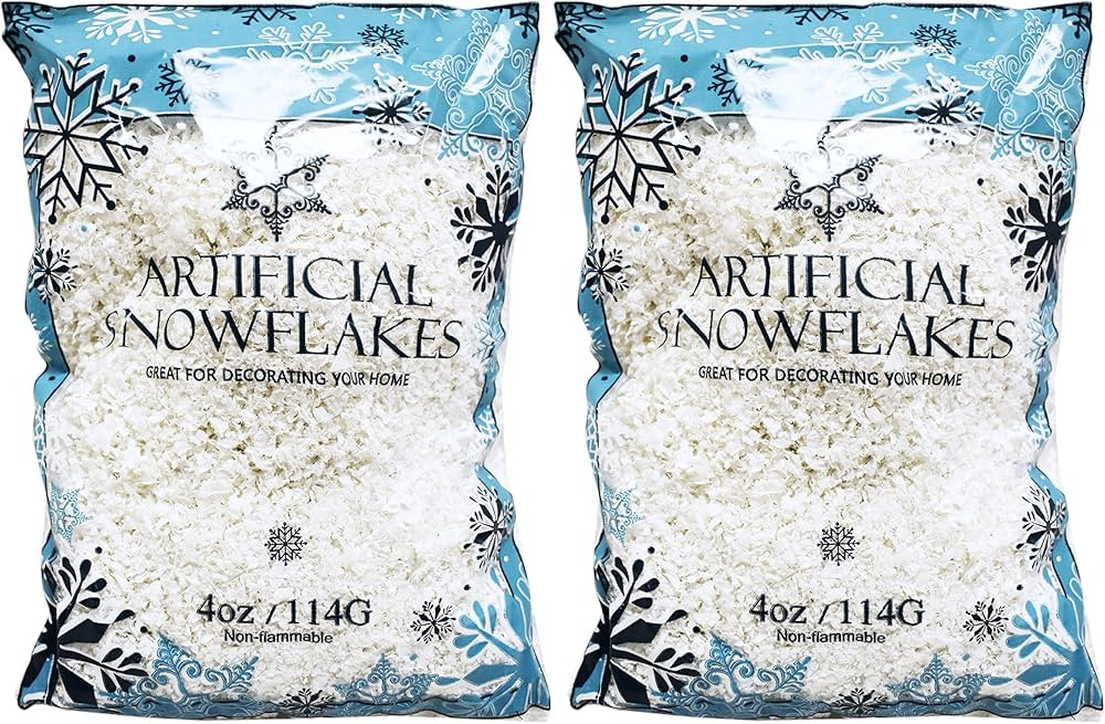 Black Duck Brand Set of 2 Artificial Snow 4 Oz Bags! - Festive Faux Snow for Crafts, Christmas, a... | Amazon (US)