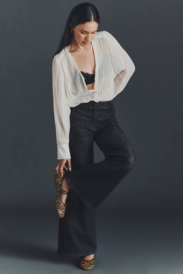 Maeve Scallop High-Rise Wide-Leg Jeans | Anthropologie (US)