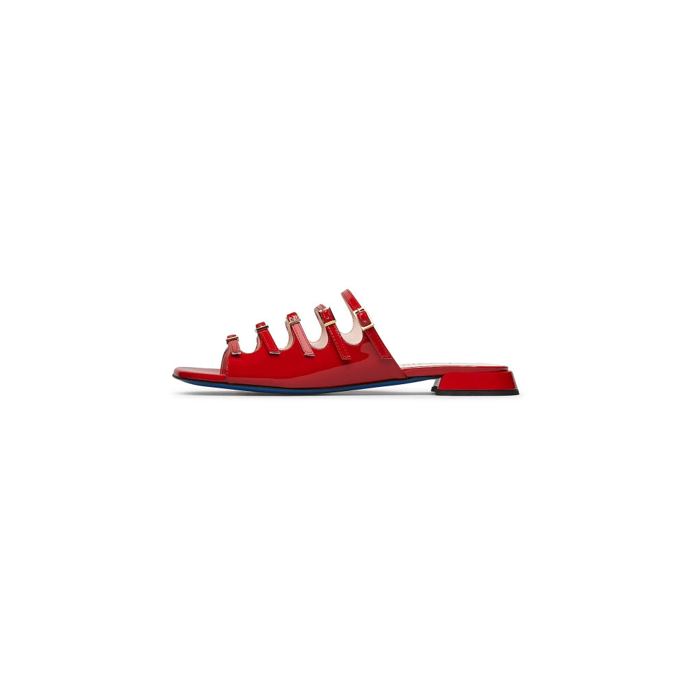 Loriblu - Roter Lackleder-Sandalette mit Riemen - - Shoes - Damen - Rot - 35 EU | Miinto DE