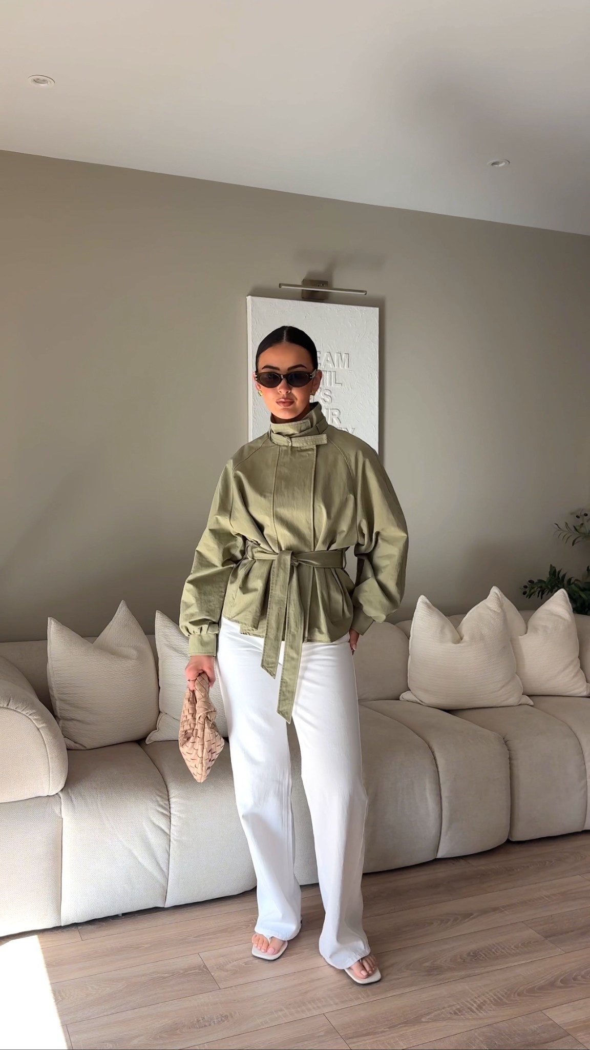 I wear a size S in the jacket & 10 in the jeans 🤍🤍🤍 

Spring outfit, Zara new in, Zara jacket, Zara spring, funnel neck jacket, white jeans, trench coat 

#LTKuk #LTKspring #LTKeurope
