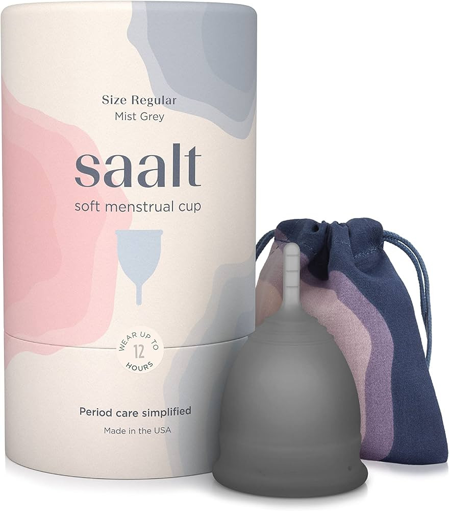 Saalt Soft Menstrual Cup - Super Soft and Flexible - Best Sensitive Cup - Wear for 12 Hours - Tam... | Amazon (US)