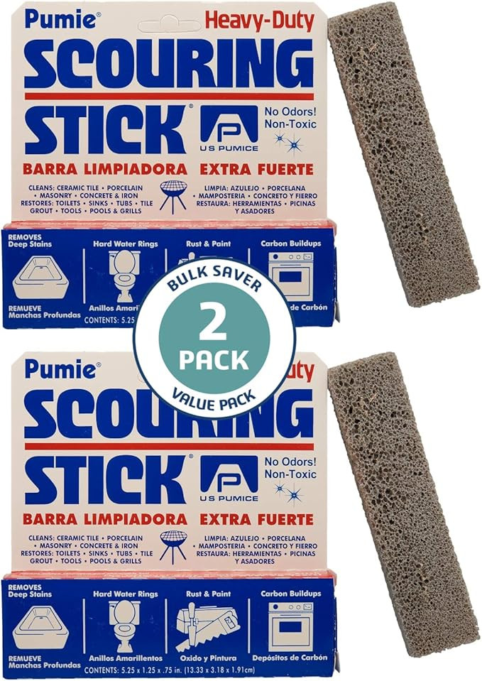 U.S. Pumice Pumie Scouring Stick, Heavy Duty Extra Strong Pumice Cleaning Bar (2 Pack) | Amazon (CA)