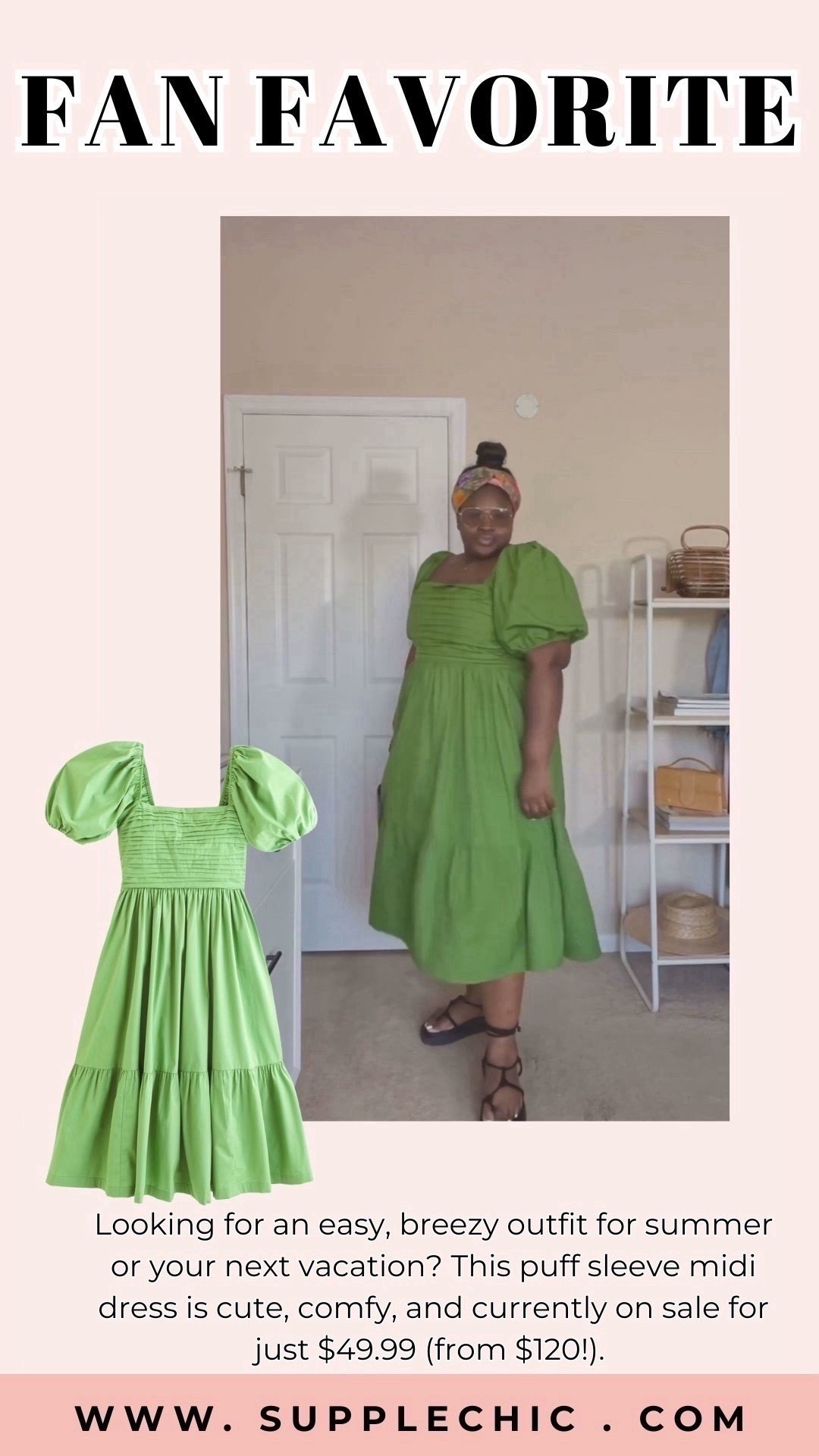 If you’ve been dreaming of that easy, breezy summer vibe — babe, this puff sleeve midi dress is IT!  She’s cute, comfy, and gives all the effortless vacay energy without even trying. Perfect for brunch, beach strolls, or a dreamy dinner date. And get this — it’s on sale for just $49.99 (down from $120!). Look like a summer goddess and save your coins? Say less.  #SummerDress #MidiDress #BrunchOutfit #VacationStyle #EffortlessChic #AffordableFashion #LTKSummer #LTKSale #LTKunder50 #LTKStyle #OutfitInspo

#LTKSaleAlert #LTKStyleTip #LTKMidsize