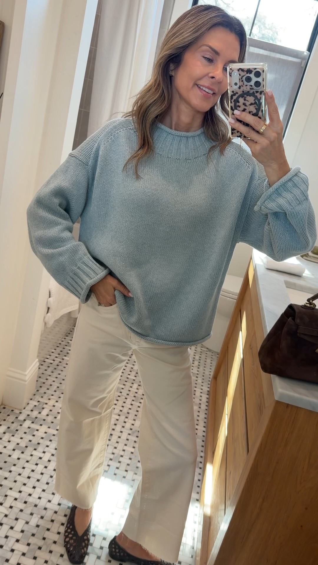 @jcrew Rollneck sweaters are back but selling quickly. Wearing XS. I could wear XXS 
Size down. 
-pants TTS
BAG on Shopmy 


#LTKgrwm #LTKootd #LTKdayinmylife