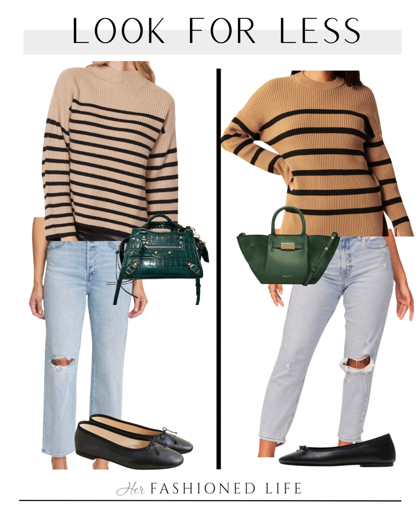 Look for Less items 

Rails sweater / Abercrombie sweater
Pistola Cassie Jeans / Abercrombie jeans 
Jcrew Flats / Mango Flats
Balenciaga / DeMellier

#LTKunder50 #LTKitbag #LTKsalealert