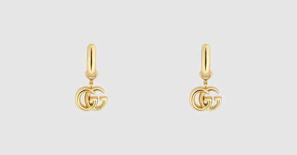 GG Running yellow gold earrings | Gucci (US)