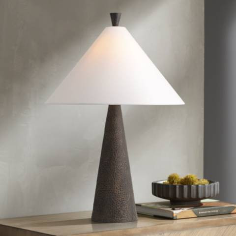 360 Lighting June 27" High Modern Black Cone Table Lamp - #2709K | Lamps Plus | Lamps Plus