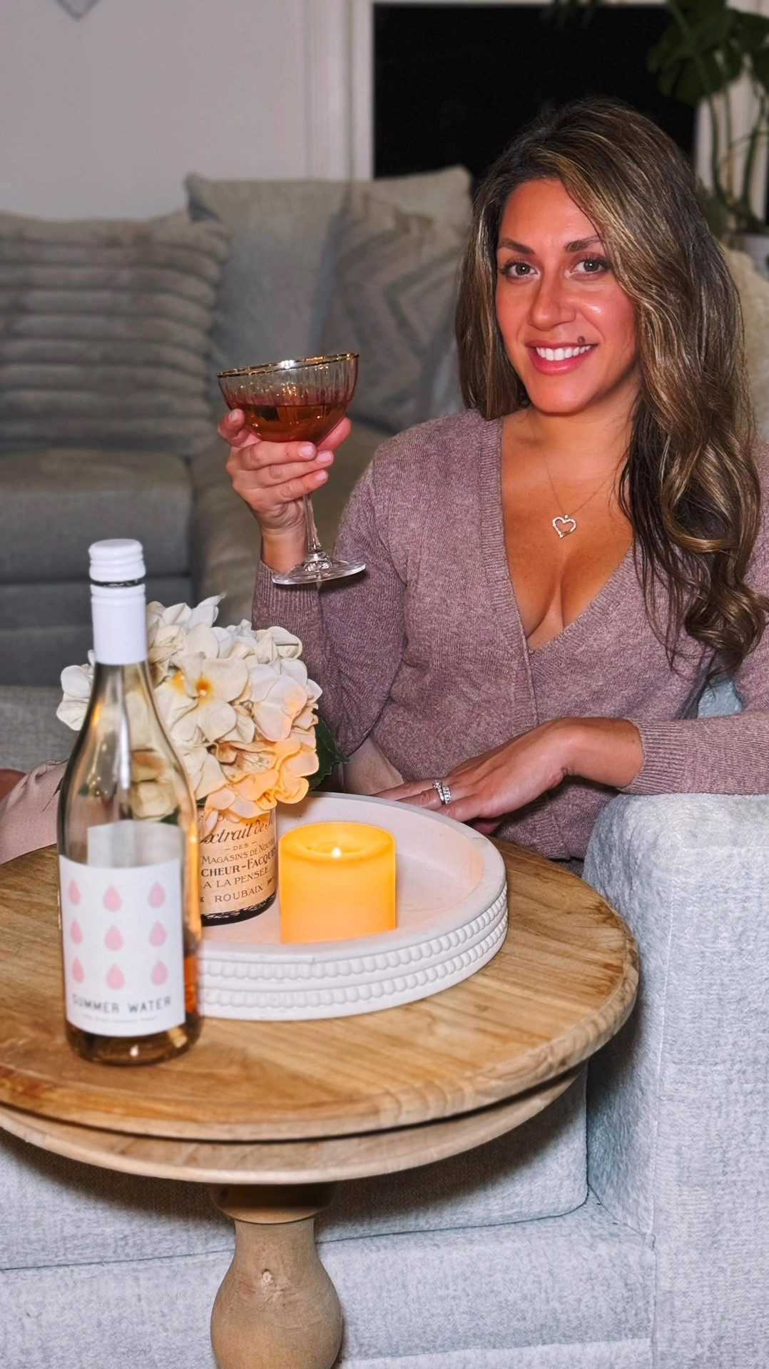 Create the mood 💗💗💗🥂
Live beautifully.

Just when the weather (and schedule) is really turning here in the Northeast, I take out a bottle of @summerwater to bring me back to the laid- back days of summer. I sip and savor each moment, feeling a sense of gratitude that washes over me like summer water 💗💗💗
•
Summer water is consistently rated “excellent,” made from high quality grapes that are direct pressed for zero sugar. Win/win/win right there!!👌🏼
•
•
•
•
•
•
#fitfoodie #summerwater #cleandrink #rosé #roseallday #lifestyleblogger #momblogger #foodieblogger 

#LTKParties #LTKHome