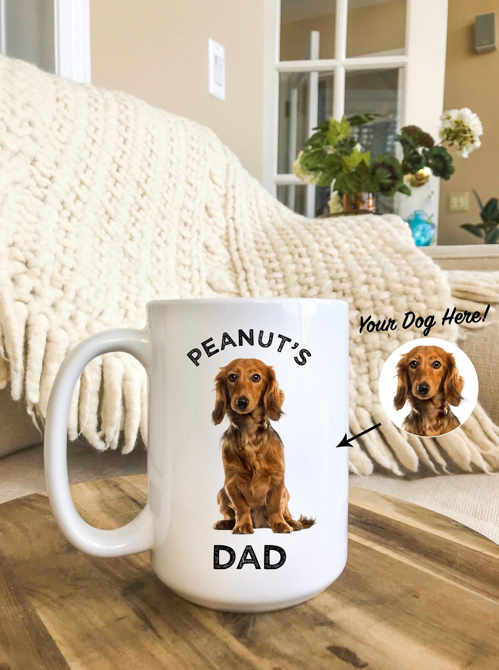 Dog Mug, Personalized with your dog's photo and name, Custom Dog Mug, Dog Gift, Father's Day, Dog... | Etsy (US)