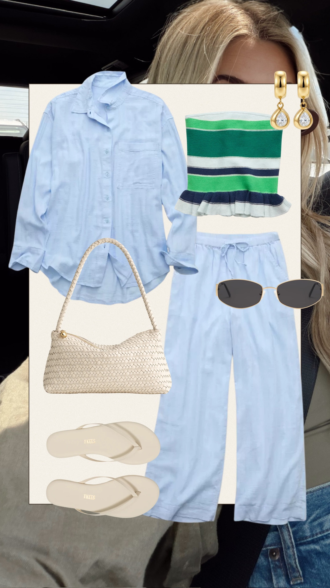 American eagle outfit🩵 love styling button downs this time of year 

#LTKootd #LTKMidsize