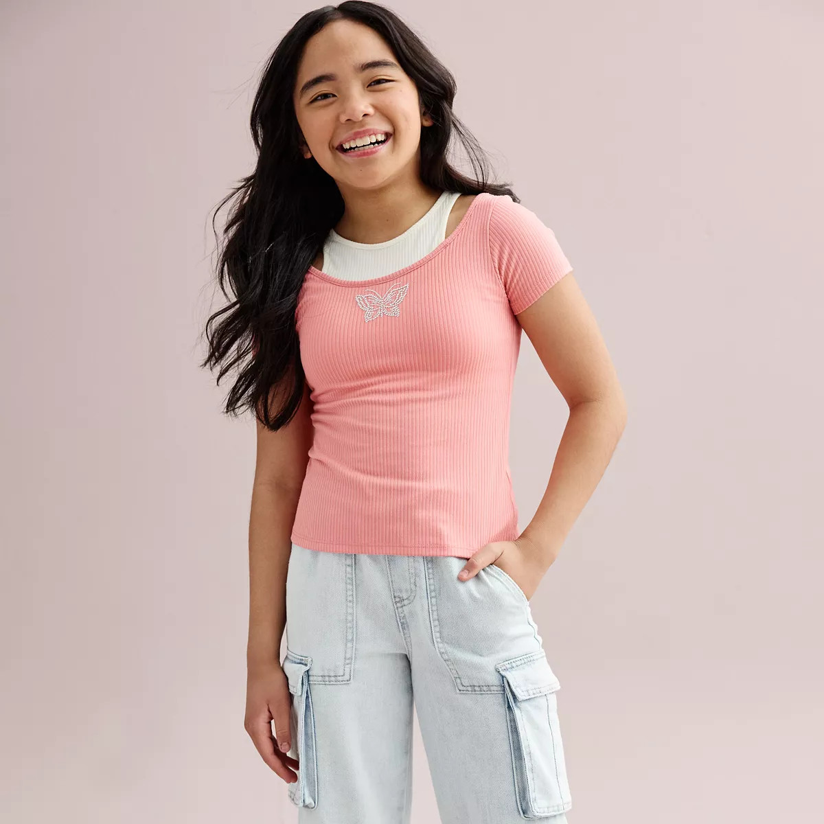 Girls 7-16 Self Esteem Twofer Layered Top | Kohl's