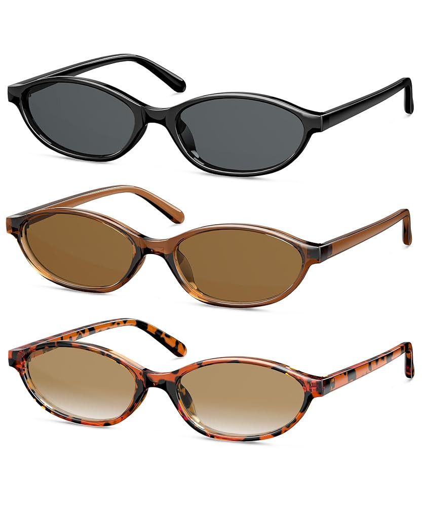 Retro Oval Womens Sunglasses Cat Eye Sunglasses for Women: Chic 90s Sunnies Lightweight Trendy Su... | Amazon (US)