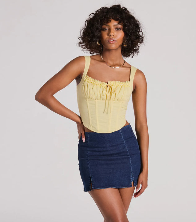 Too Cute Energy Strapless Paisley Satin Crop Top$26.90 | Windsor Stores