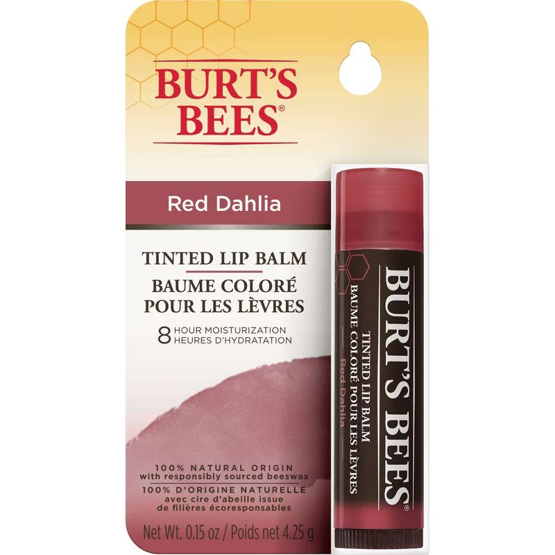 Burt's Bees Tinted Lip Balm - Red Dahlia Blister - 0.15oz | Target