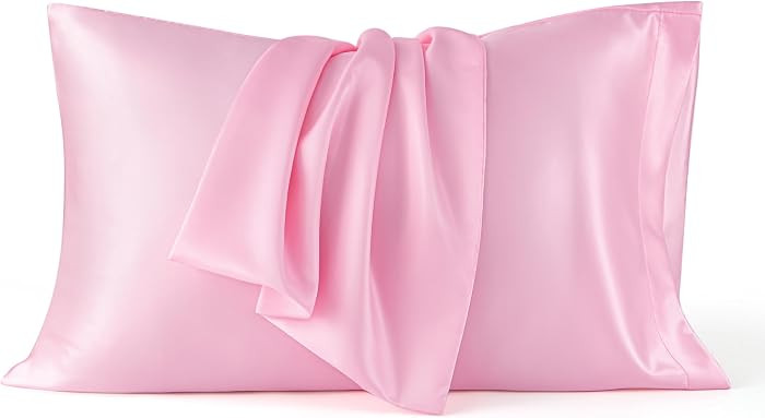 Bedsure Satin Pillowcase 2 Pack Similar to Silk Pillow Cases Standard Size, Pink Pillow Case Cove... | Amazon (US)