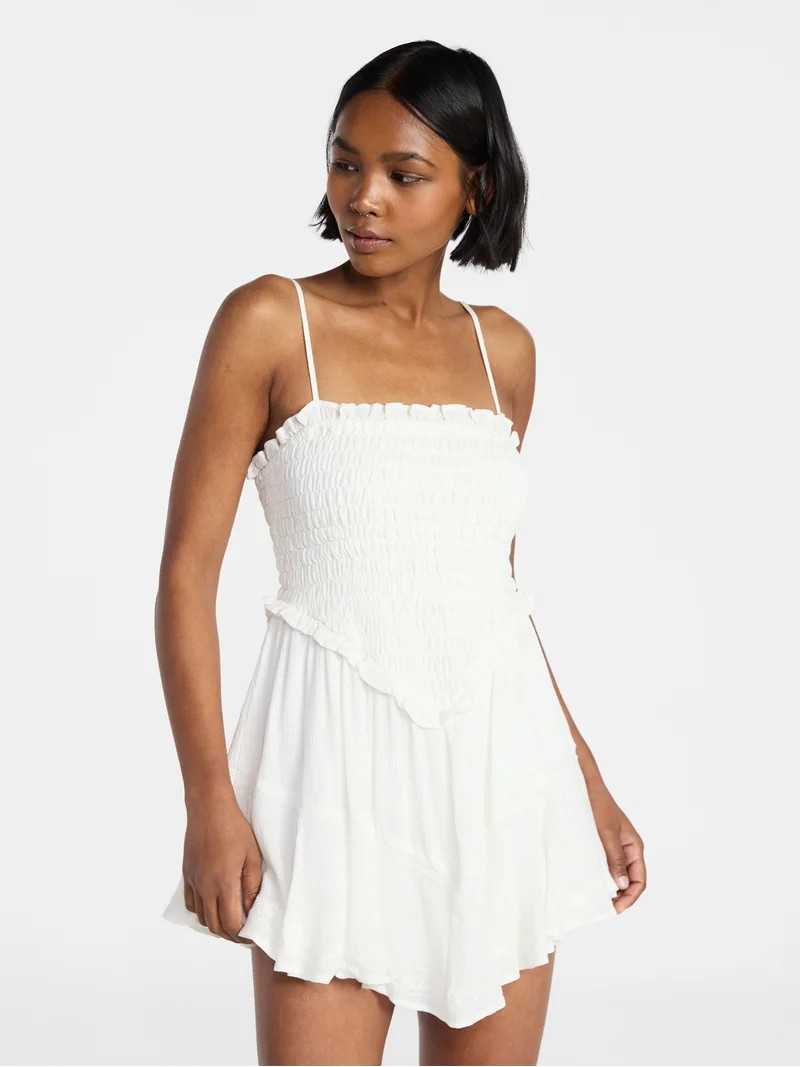 No Boundaries Smocked Romper, Women's XXS-XXL - Walmart.com | Walmart (US)