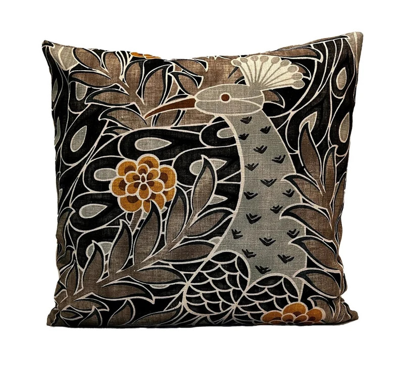 Designer Pillow Cover THIBAUT Desmond Color: Black & Charcoal - Etsy | Etsy (US)