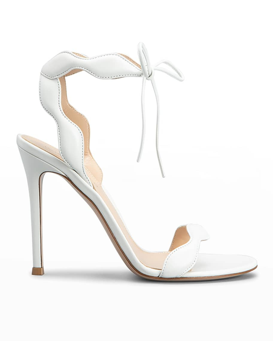 Gianvito Rossi Napa Ankle-Tie Stiletto Sandals | Neiman Marcus