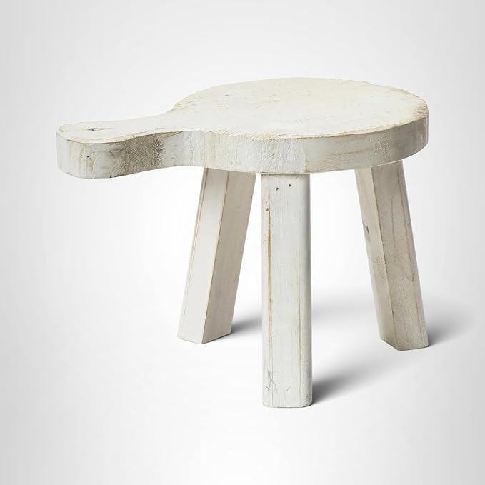 Creative Co-Op Decorative Wood Pedestal, White | Amazon (US)