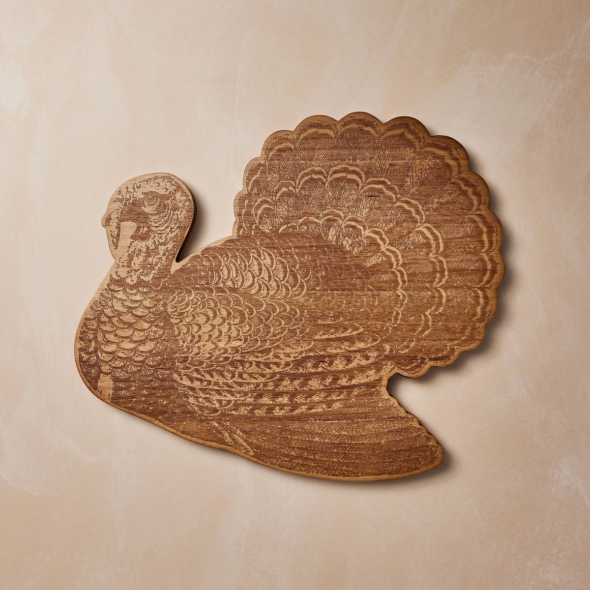 Turkey Fall Serving Board with Etched Acacia - John Derian for Target | Target