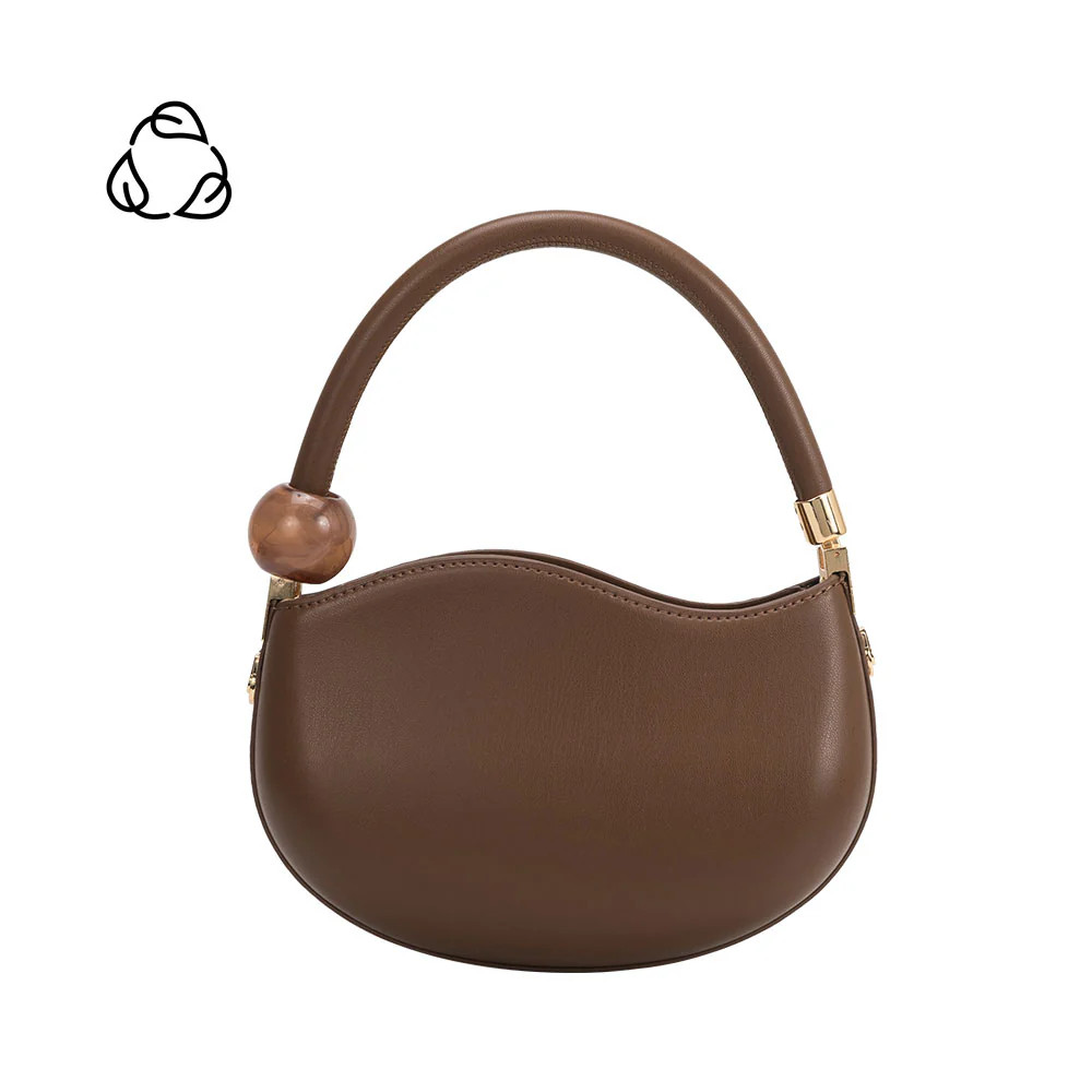 Jennie Chocolate Recycled Vegan Crossbody Bag | Melie Bianco