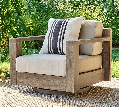 Rockport Swivel Outdoor Lounge Chair | Pottery Barn (US)