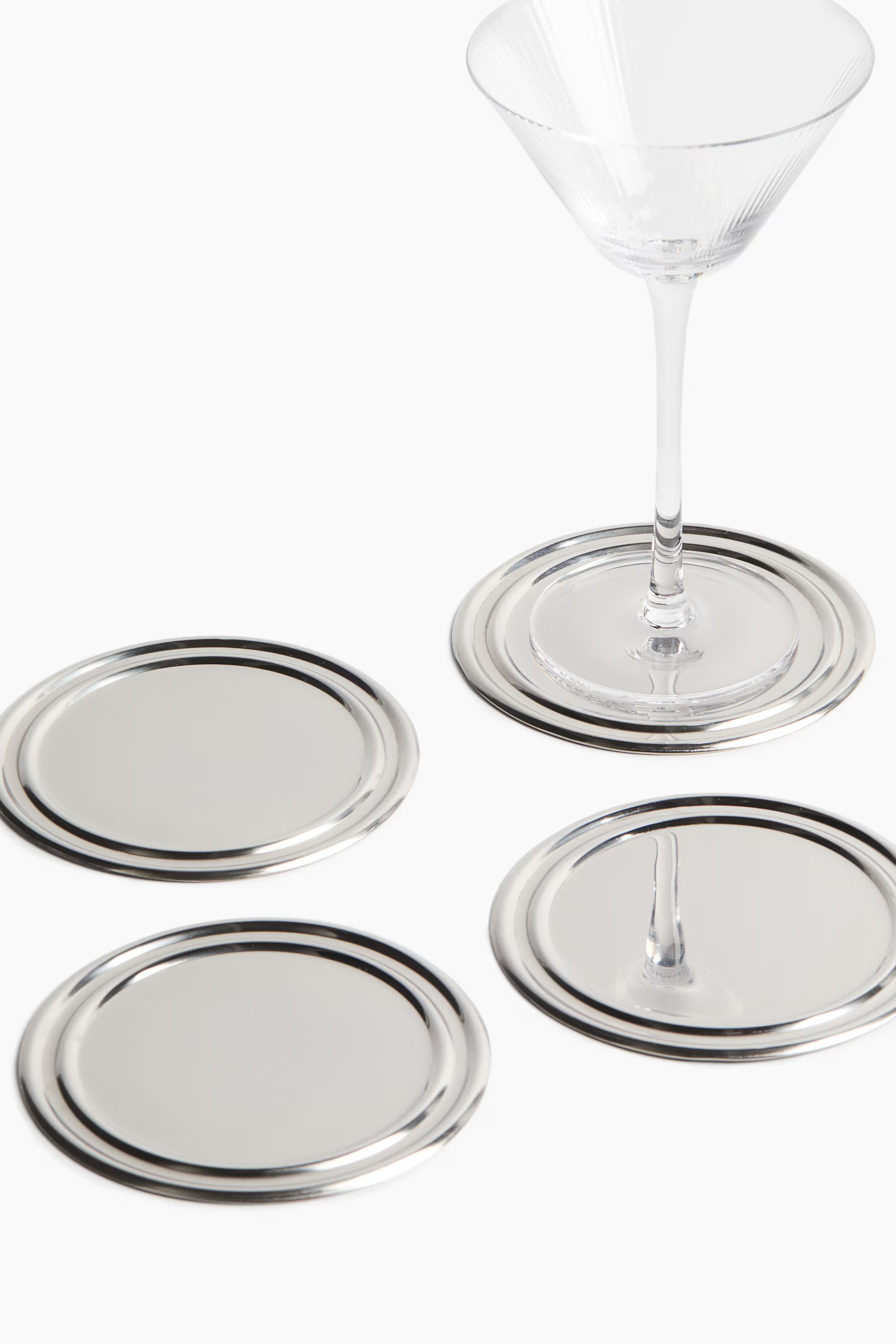 4-Pack Stainless Steel Coasters | H&M (US + CA)