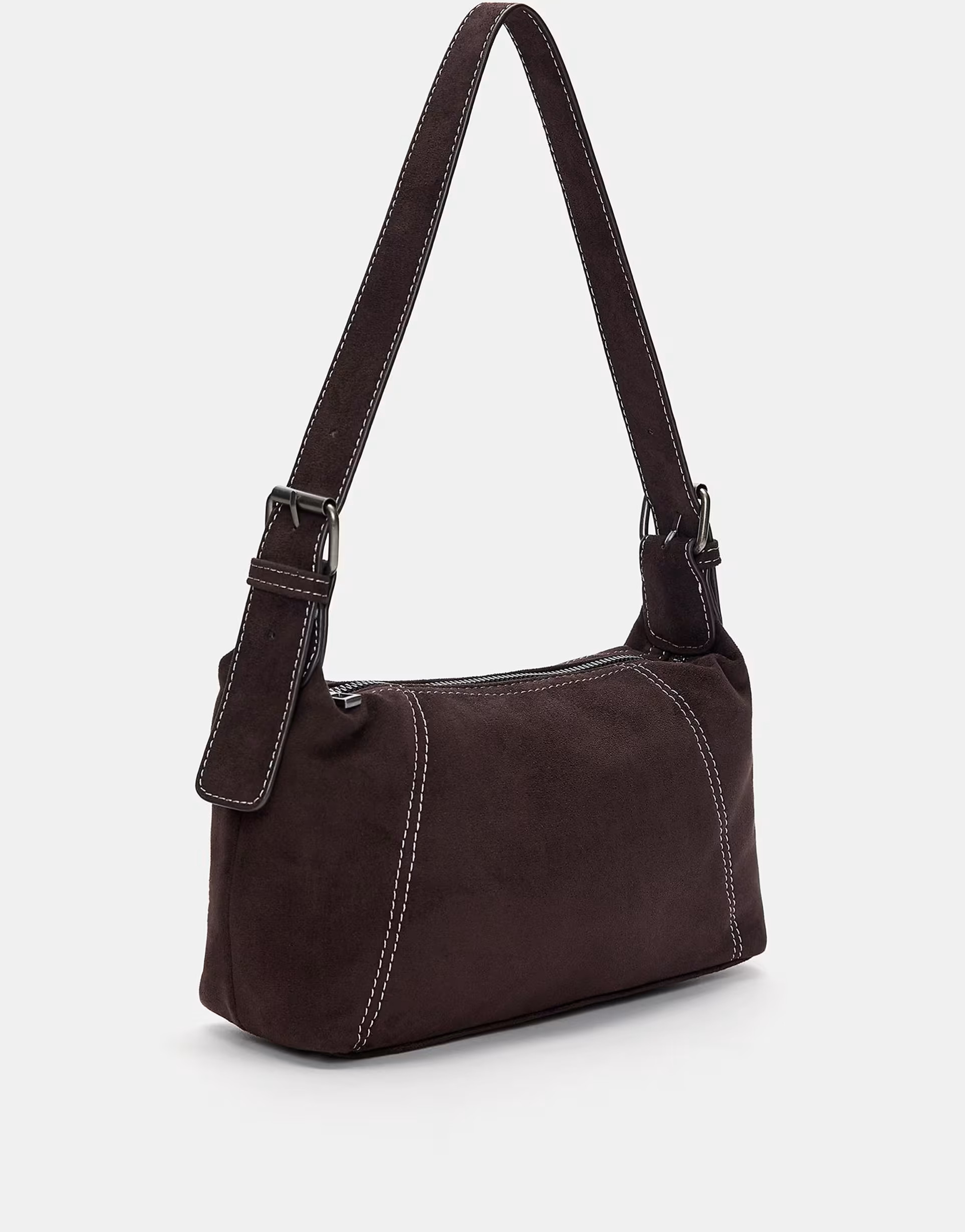 Pull&Bear Stitched shoulder bag in brown | ASOS (Global)