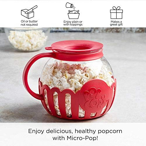 Ecolution Original Microwave Micro-Pop Popcorn Popper Borosilicate Glass, 3-in-1 Silicone Lid, Dishw | Amazon (US)