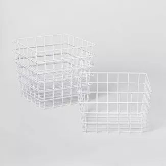 1/2 11" 4pk Wire Basket White - Room Essentials™ | Target