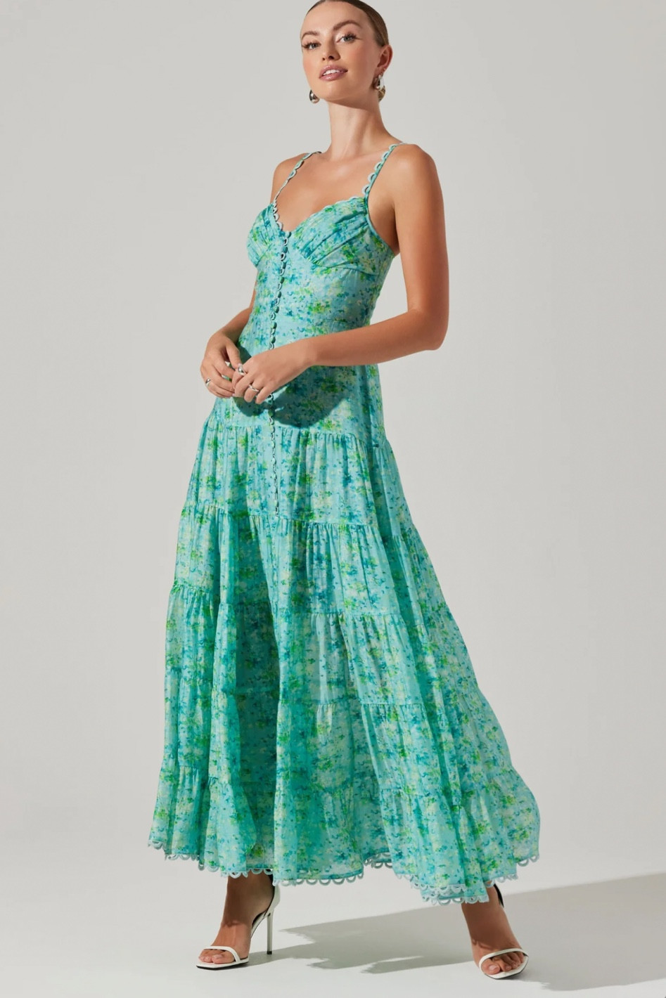 dark green dress with white heels Femme - Emerald Green Formal Dress main image 1
