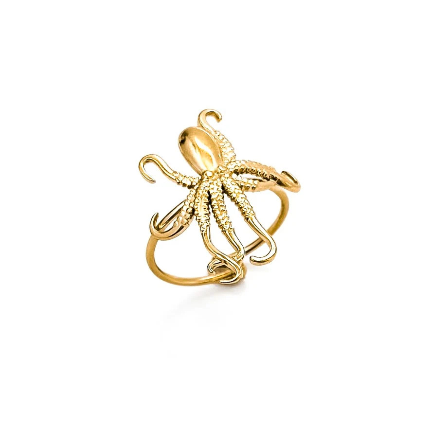 Octopus Nautical Inpsired Adjustable Ring - Beljoy Jewelry | BÉLJOY