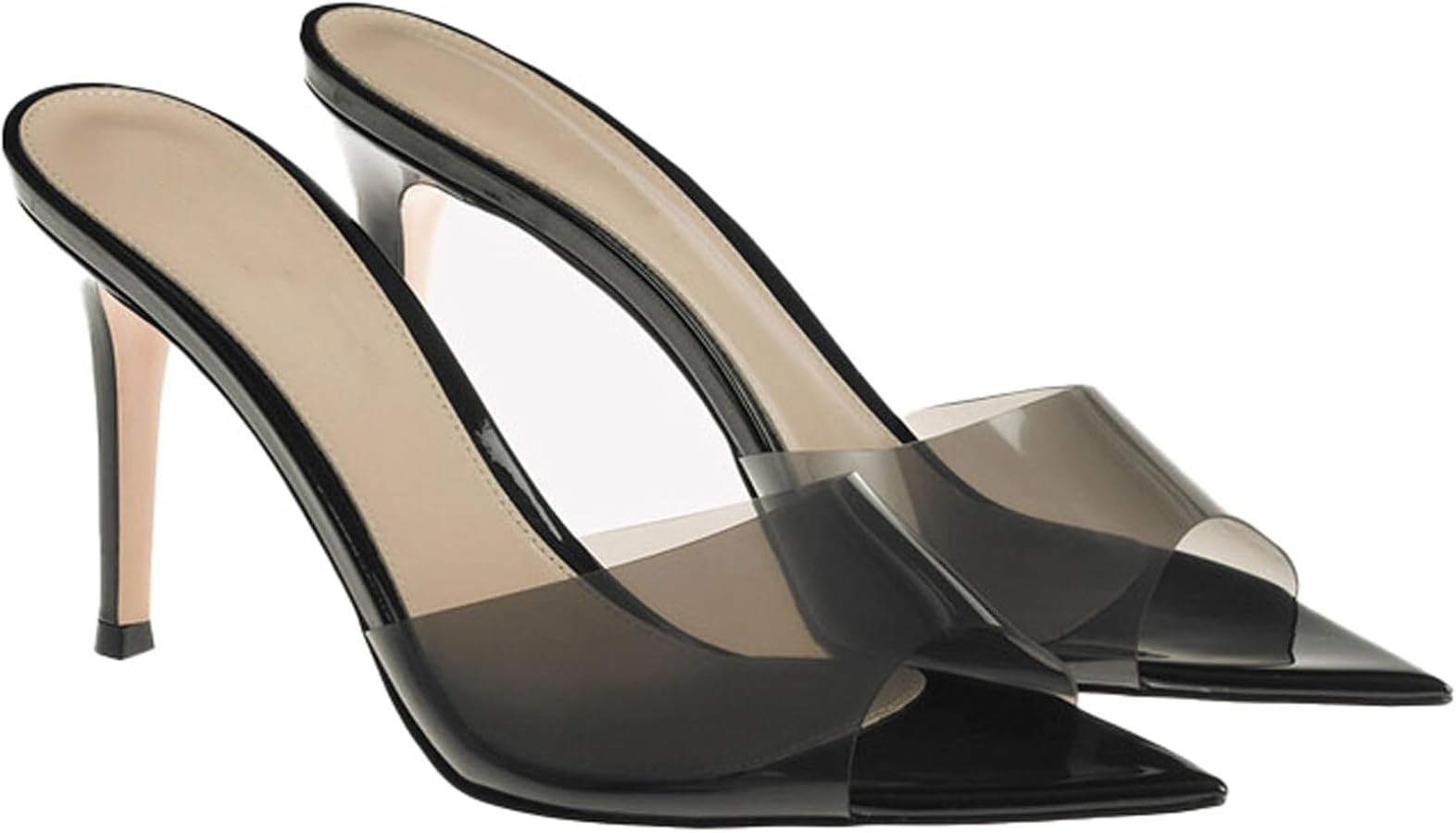 Women's Clear Pointed Toe Slingback Stilettos Heel Sandals Fashion Sexy Comfortable Summer Open T... | Amazon (US)