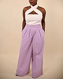 Amazon.com: The Drop Women's Lavendula Wide Leg Pleated Twill Pant by @highlowluxxe, S : Clothing... | Amazon (US)