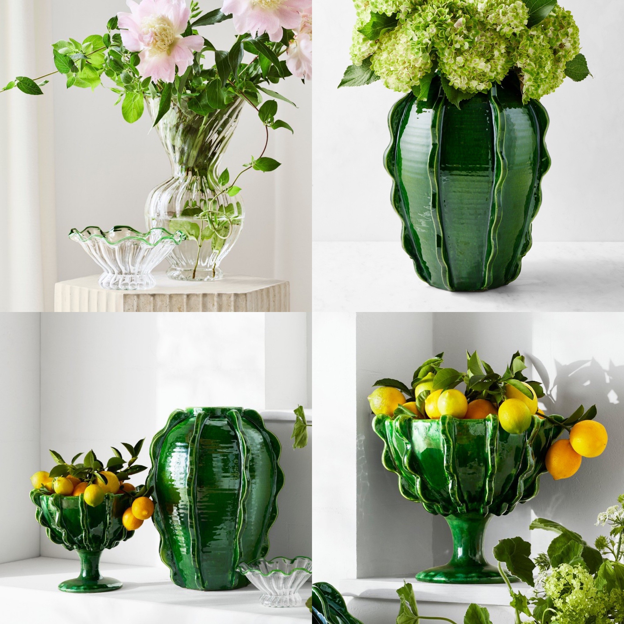 New from Aerin for Willams Sonoma collection. Refresh your home for summer with these artisanal handcrafted vases that feature an elegant glazed emerald green shade and sculptural silhouettes. The emerald green will bring life to any space. #vases #homedecor 

#LTKHome #LTKParties