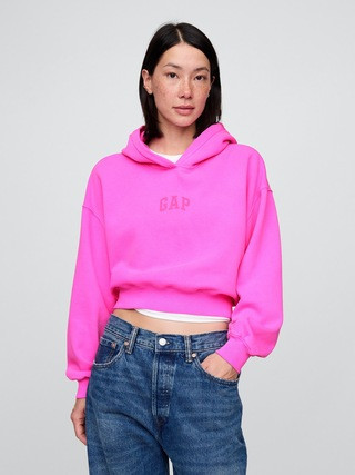 VintageSoft Arch Logo Crop Hoodie | Gap (US)