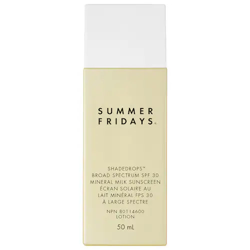 ShadeDrops Broad Spectrum SPF 30 Mineral Milk Sunscreen - Summer Fridays | Sephora | Sephora (CA)