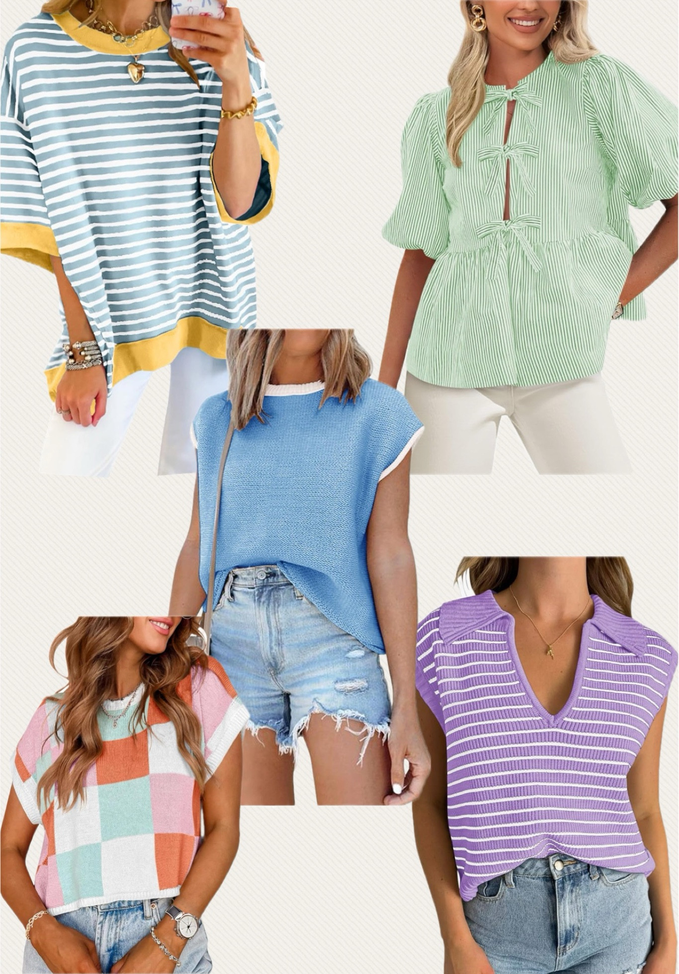 Amazon spring tops!! Spring sweater, spring tank tops, spring shirts, Amazon spring fashion 