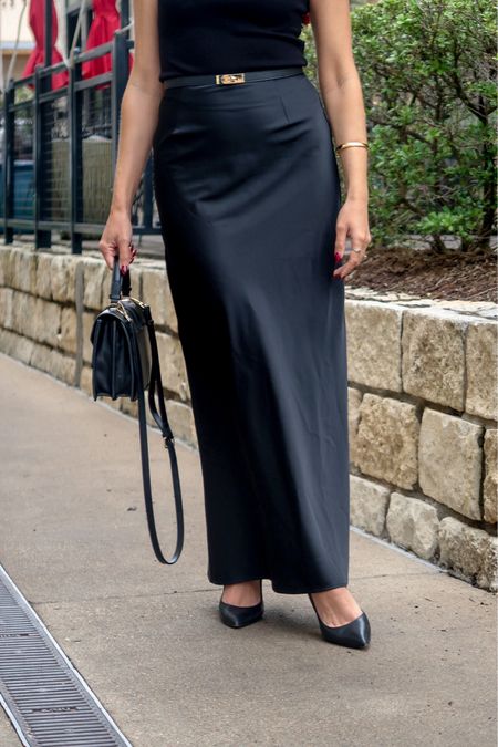 Elevated basics satin maxi skirt from Amazon Fashion to add a touch of elegance to your wardrobe 

#LTKfindsunder50 #LTKstyletip