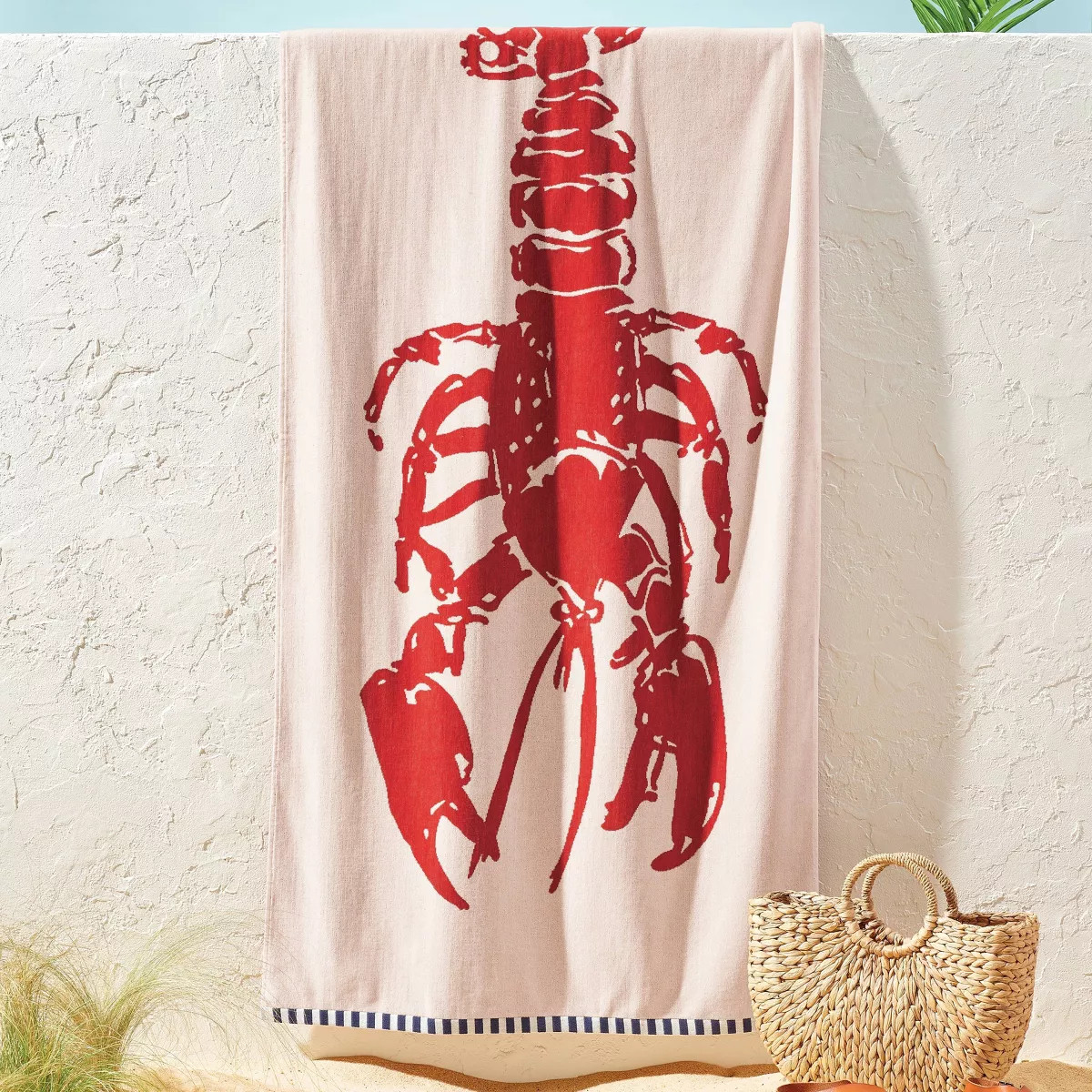 36"x72" Lobster Oversized Beach Towel Red - Room Essentials™ | Target