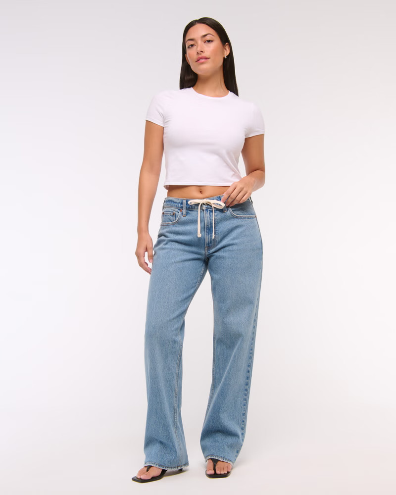 Women's Curve Love Low Rise Baggy Jean | Women's Bottoms | Abercrombie.com | Abercrombie & Fitch (US)