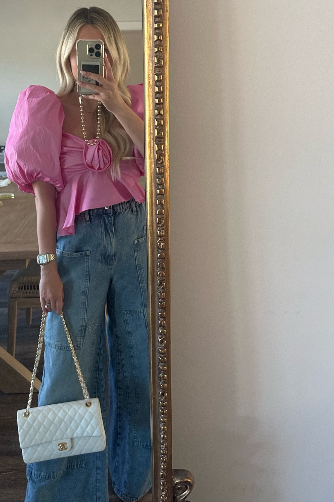 Pretty in pink girly top 🌸 & loving these FP stretchy jeans! So comfy! 

#LTKSeasonal