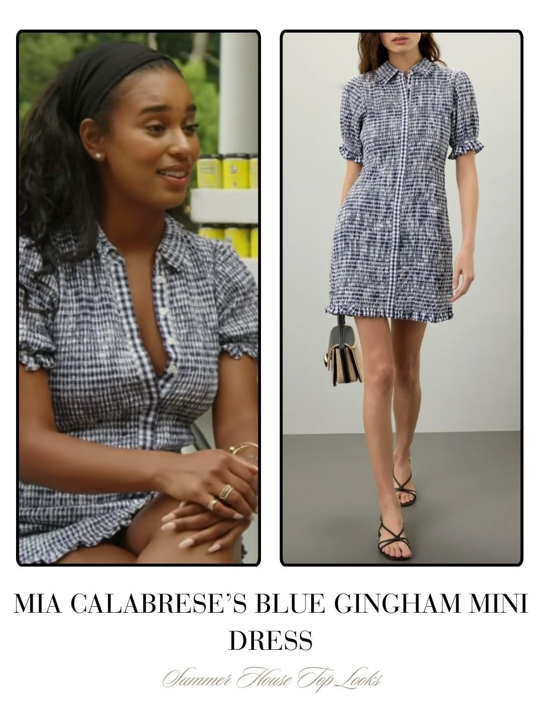 Mia Calabrese’s Blue Gingham Mini Dress 