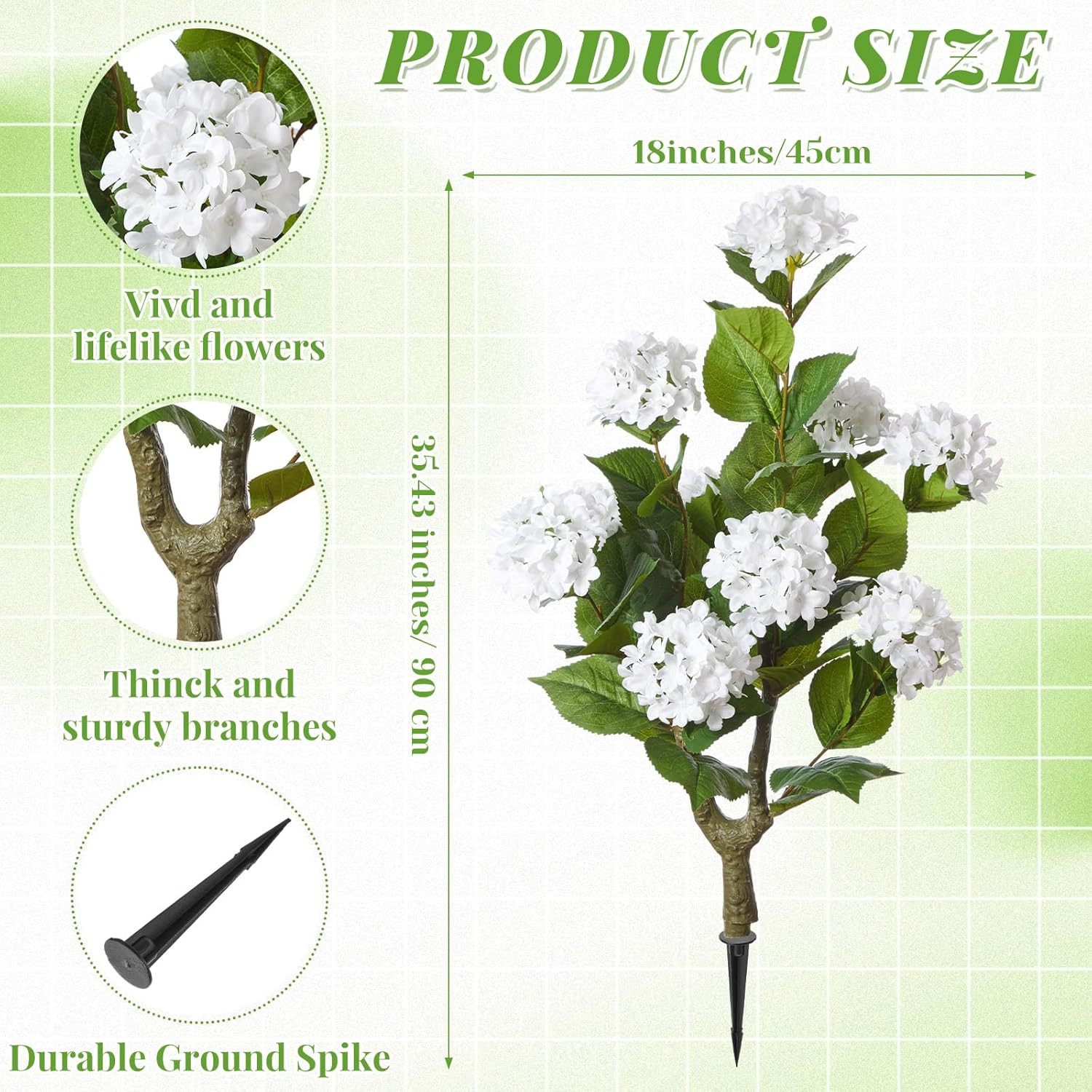 Amazon.com: Daifunli 2 Pack 36″ Artificial Hydrangea Trees Real to Touch Faux Hydrangea Bushes ... | Amazon (US)