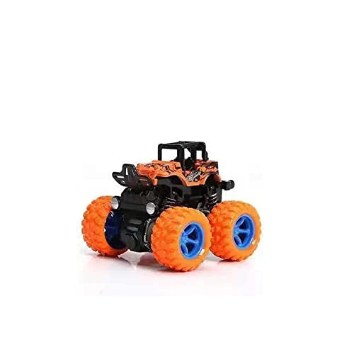AHYCS Monster Truck Toys, Friction Powered Monster Trucks for Boys, Push and Go Vehicles Toy for Kids, Inertia Vehicle, Stunt On-Road Vehicle, Great for Birthday Party Gift for Boys Girls (Orange) | Amazon (US)