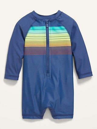 Long-Sleeve Zip Rashguard One-Piece Swimsuit for Baby | Old Navy (US)