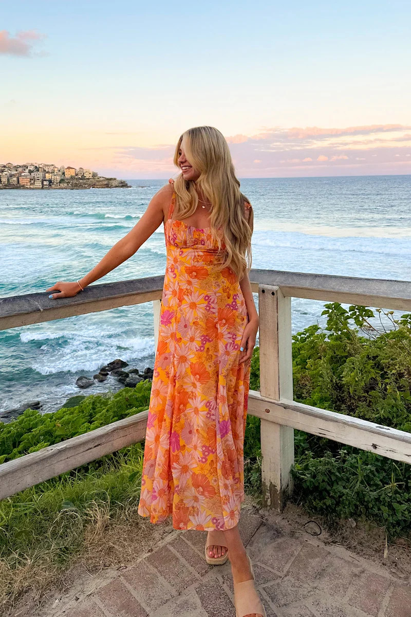 Lost In Paradise Maxi Dress Yellow | Fortunate One